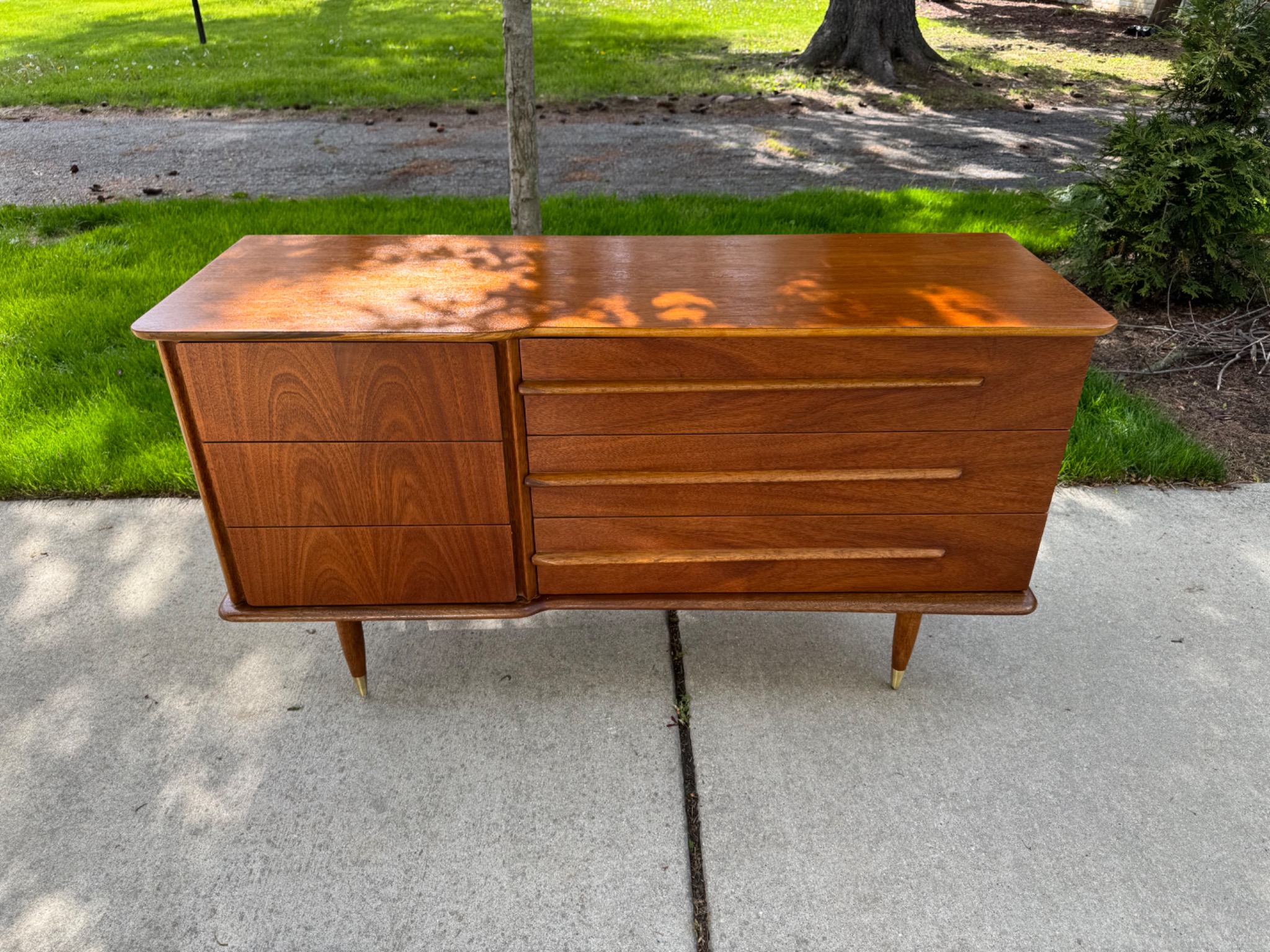 Refinished mid-century modern credenza by McCann MCM